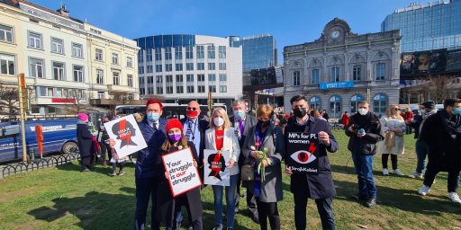 Poland Protest in front of European Parliament